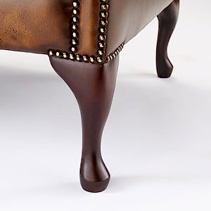 Scroll Wing Chair leg close up